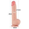 Dildo Realist LoveToy 24 cm TPE Dual Density Ventuză Thumb 12