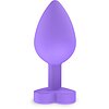 ToyJoy Secret Heart Plug Anal Din silicon 8 cm Bază Inimă Mov Thumb 1