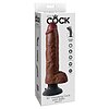 Vibrator Realistic cu Testicule King 10 inch Maro Thumb 4