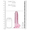 Dildo Realistic Cu Testicule 19cm Roz Thumb 4