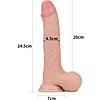 Lovetoy 9.5 Sliding Skin – Dong Realist cu Testicule Thumb 9