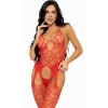 Bodystocking Plasă Inimioare Leg Avenue siluetă Conturată Roșu S-L Thumb 5