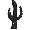 Vibrator Triplu Happy Rabbit Negru Thumb 1