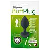 You2Toys Dop Anal Compact Din silicon cu Piatră Inimă 7.3cm Negru Thumb 3