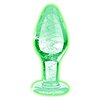 Anal Plug Glow In The Dark Glass Transparent Thumb 1