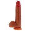 Dildo Din silicon 20cm cu Piele Mobilă și Ventuză Thumb 2