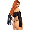 Set Leg Avenue Mesh Bandeau Negru XS-L Thumb 1