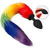 Plug Anal You2Toys cu Coadă Pufoasă Rainbow 42 cm Negru Thumb 1