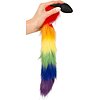 Plug Anal You2Toys cu Coadă Pufoasă Rainbow 42 cm Negru Thumb 4