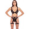Set René Rofé Straps And Garters Negru M-L