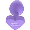ToyJoy Secret Heart Plug Anal Din silicon 8 cm Bază Inimă Mov Thumb 2