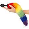 Plug Anal You2Toys cu Coadă Pufoasă Rainbow 42 cm Negru Thumb 3