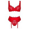 Set Obsessive Amor Cherris 3 Piese Rosu L-XL