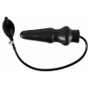 Anal Plug Latex Gonflabil 19.5cm Negru Thumb 1