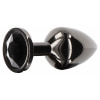 Anal Plug with Diamond Jewel Small Negru Thumb 1