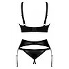 Set Obsessive Armares 3 Piese Negru M-L Thumb 1