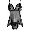 Babydoll Cottelli Collection Ruffles Negru L