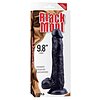 Dildo Realistic Black Veined Negru Thumb 3