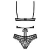 Set Obsessive Blomentis 2 Piese Negru M-L Thumb 1