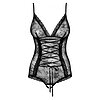 Bodysuit Cu Model Obsessive Slevika Negru 2XL