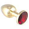 Anal Plug Metal With Crystal  Auriu
