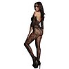 Catsuit Le Désir Lace Sleeved Negru S-L Thumb 1