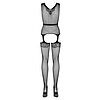 Catsuit Obsessive F217 Negru S-L Thumb 1