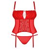 Corset Obsessive Blossmina Roșu 4XL-5XL