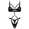 Crotchless Body Dame Controle Negru S-L
