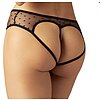 Crotchless Panties Obsessive Nuites Negru L-XL Thumb 1