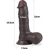 Dildo cu Ventuza Sliding Skin Dual Layer Dong Maro Thumb 15