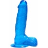 Dildo Jelly cu Ventuză 19 cm Albastru Realist Toyz4Lovers