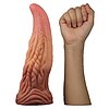 Dildo În Formă De Limbă Platinum 25cm – Strat Dublu Maro Thumb 4