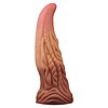 Dildo În Formă De Limbă Platinum 25cm – Strat Dublu Maro
