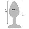 Anal Plug Diamond Jewel Small Negru Thumb 3