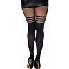 Dresuri Leg Avenue Fishnet Stripes Negru XS-L Thumb 1