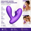 DuoVibe I Vibrator Air Punctul G Mov 9+9 Moduri, Reîncărcabil Thumb 9