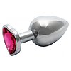 Plug Anal Heart Gem Medium Argintiu