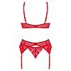 Set Obsessive Ingridia 3 Piese Rosu M-L Thumb 1