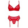 Set Obsessive Ingridia 3 Piese Rosu XL-2XL
