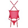 Corset Obsessive Lacelove Rosu XL-2XL Thumb 1