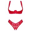 Set Obsessive Lacelove Cupless Rosu M-L
