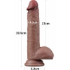 LoveToy Dildo silicon Dublu Strat 23,5 cm Realism Ultra Maro Thumb 5