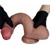 LoveToy Dildo silicon Dublu Strat 23,5 cm Realism Ultra Maro Thumb 4