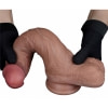 LoveToy - Dual Layered Silicone Dildo 21.5 cm (O 4.2 cm) - Brown Maro Thumb 7