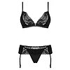 Set Obsessive Maderris 3 Piese Negru XS-S