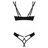 Set Obsessive Nesari Decupat 2 Piese Negru M-L Thumb 1