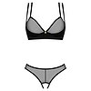 Set Obsessive Nesari Decupat 2 Piese Negru XL-2XL
