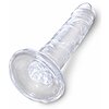Dildo King Penis 6 Inch Clear Transparent Thumb 2