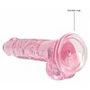 Dildo Realistic Cu Testicule 19cm Roz Thumb 5